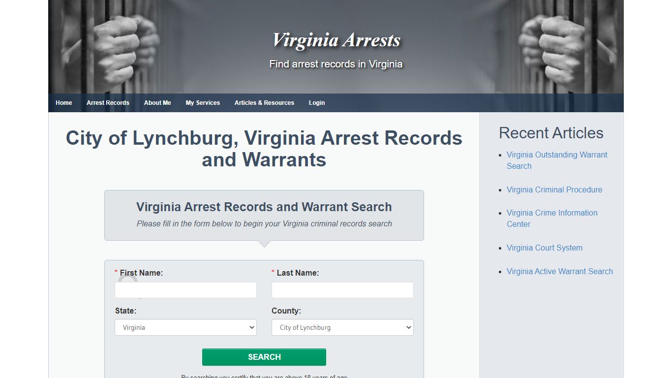 City of Lynchburg, Virginia Arrest Records and Warrants ...